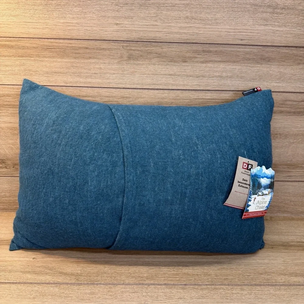 David Fussenegger Alpine Chalet Mountain Winter Cabin Decorative Throw Pillow